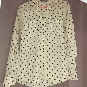 Black and white polka dots express blouse SP